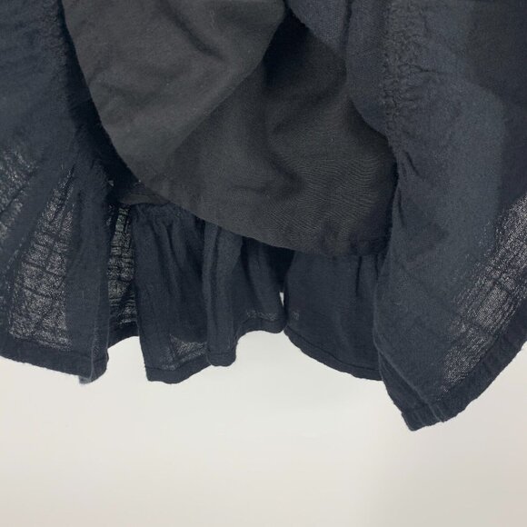 Billabong Sincerely Jules Dress Black Tie Waist Ruffle Mini - Picture 8 of 12